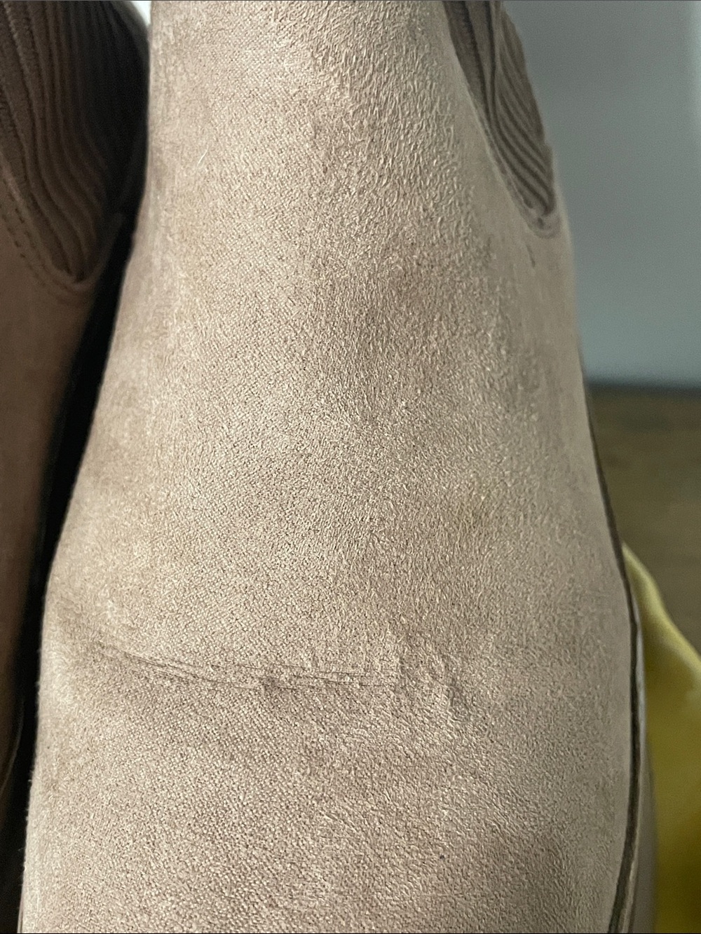 Steve Madden Mauve Suede Rib-Knit Ankle Booties - Picture 8 of 9